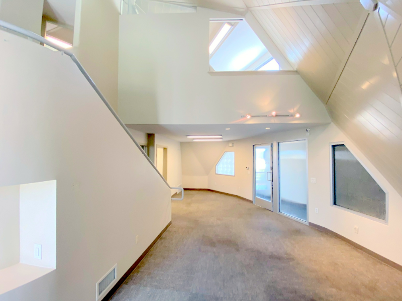 Suite 400 upper office window from below